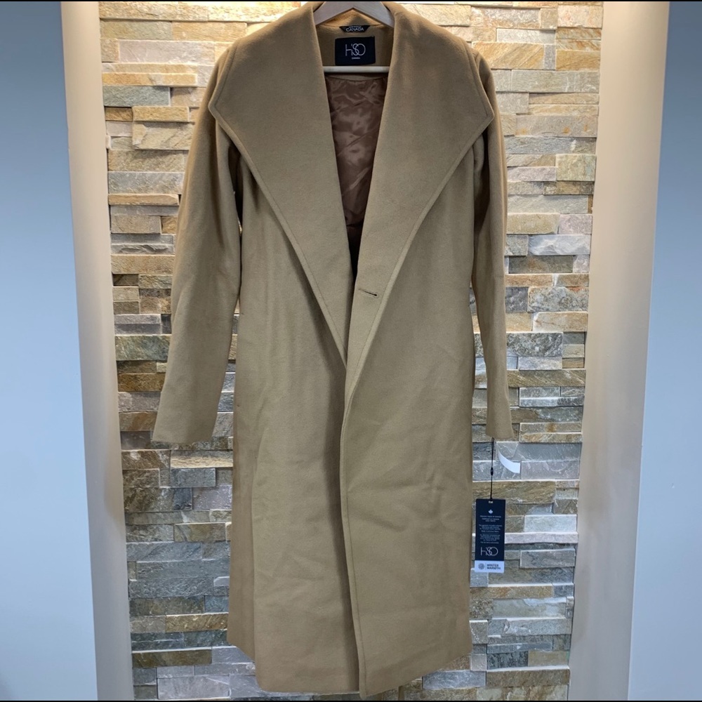 🎁 Women's HiSO Alpaca Blend Wrap Coat - Picture 3 of 10